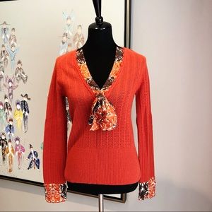 CAROLINA HERRERA ITALY 100% Cashmere Silk Sweater